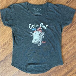 Ariat Cow Gal Tee - Charcoal